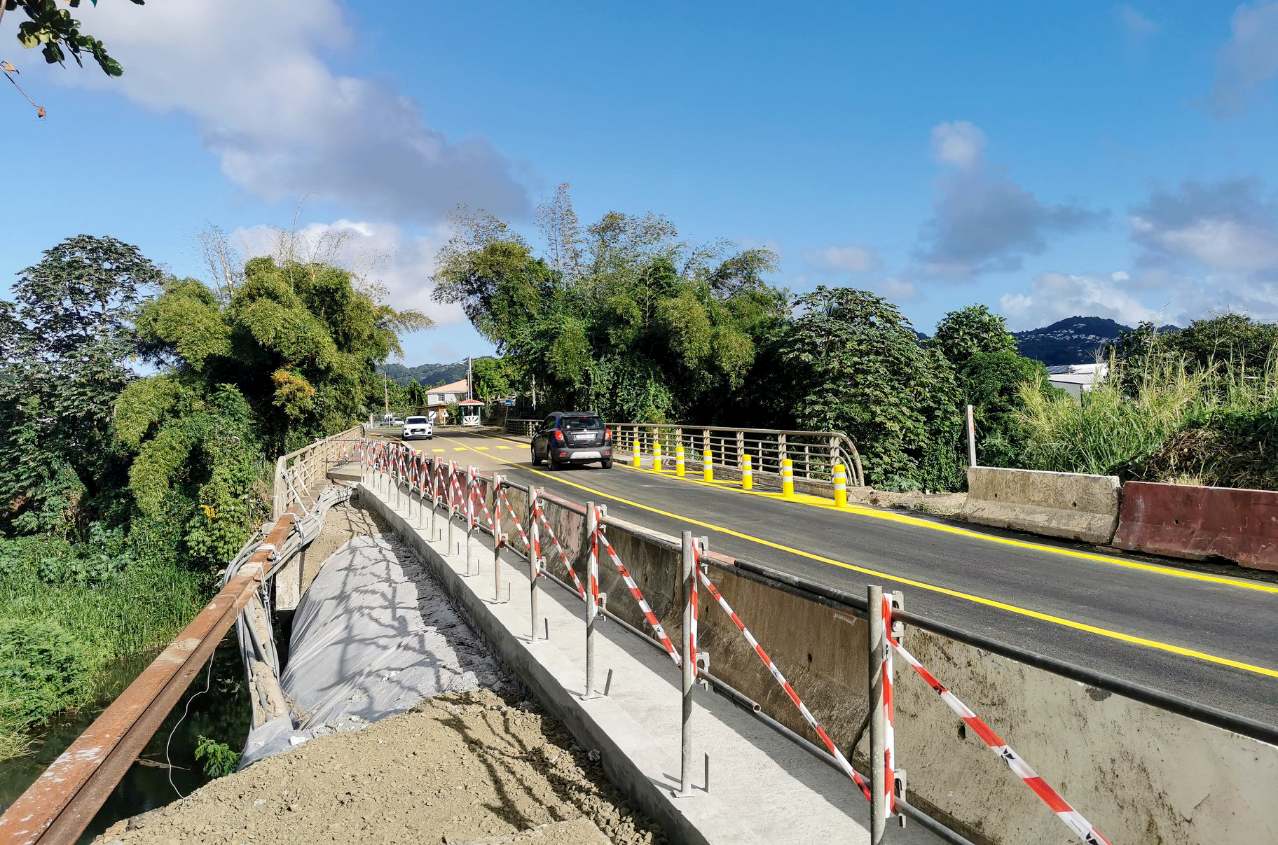 Pont de soudon travaux de refection granulats